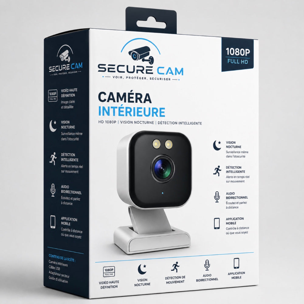 Caméra WiFi Intelligente Tuya 4MP HD – Vision Nocturne Couleur &amp; Audio Bidirectionnel